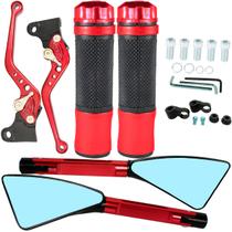 Manete de freio embreagem esportivo a tambor YBR125 Factor 2000 a 2016 manopla retrovisor rizoma par