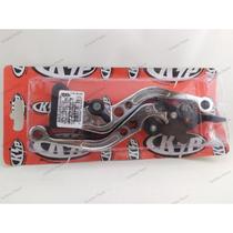 Manete Esportiva Regulagem Cb 300 Cbx 250 Falcon Tornado Strada Twister Bros Xre Xr Freio Disco Cromada Par