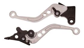 Manete Esportiva Regulagem Cb 300 Cbx 250 Falcon Tornado Strada Twister Bros Xre Xr Freio Disco Prata Par