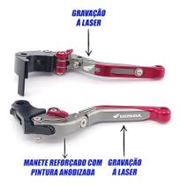 Manete Esportivo Extensivel Cb500 97 98 99 00 01 02 03 04 05