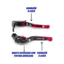 Manete Esportivo Extensível Suzuki Gsxs 750 1000 Srad Gravado a laser