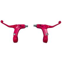 Manete Maçaneta Freio Gtu Bike Bicicleta Alumínio Rosa Neon