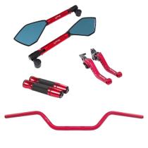 Manete Manopla Retrovisor Guidão Honda NXR Bros 125 150 160 freio a lona