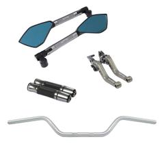 Manete Manopla Retrovisor Guidão Riva Yes 125 Intruder 125