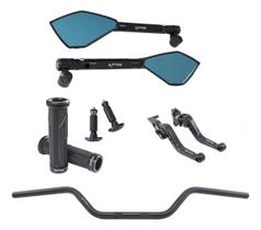 Manete Manopla Retrovisor Peso Guidão Yes Intruder 125 Riva