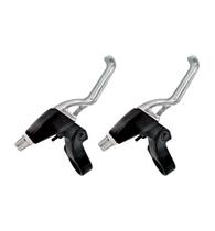 Manete MTB Logan Alumínio V-Brake JS-075 Polido C/ Preto Manete MTB Logan Alumínio V-Brake JS-075 Polido C/ Preto