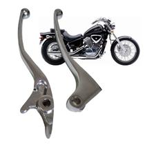 Manete (Par) Alumínio Cromado Freio e Embreagem - Alpha Factor - Honda Shadow Vt 600 1995 A 2005 Manete (Par) Alumínio Cromado Freio e Embreagem - Alpha Factor - Honda Shadow Vt 600 1995 A 2005
