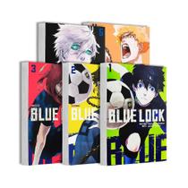 Mangá - Blue Lock - Kit com as edições 1 a 5 - Novo/Lacrado - Editora Panini