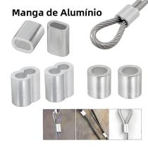 Manga De Alumínio Para Crimpagem De Cabos Com Duplo Furo, Parada De Cabo Em Forma De 8, Acessórios Manga De Alumínio Para Crimpagem De Cabos Com Duplo Furo, Parada De Cabo Em Forma De 8, Acessórios
