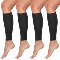 Manga de compressão para panturrilhas SATINIOR Leg Support preta, 4 pares Manga de compressão para panturrilhas SATINIOR Leg Support preta, 4 pares