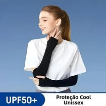 Manga De Seda Gelada Sem Dedos Para Verão, Elástica, Para Ciclismo E Pesca Ao Ar Livre, Suporte Manga De Seda Gelada Sem Dedos Para Verão, Elástica, Para Ciclismo E Pesca Ao Ar Livre, Suporte
