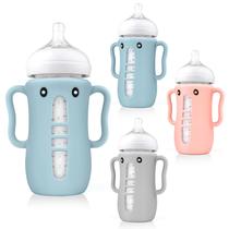 Manga de silicone para mamadeira com alças para Avent 240ml