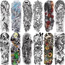 Manga de tatuagem temporária Aresvns Halloween Full Arm Adult x12 Manga de tatuagem temporária Aresvns Halloween Full Arm Adult x12