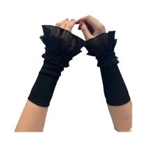 Manga De Tricô Longa De Renda Para Mulheres, Luvas Quentes E Macias De Inverno, Punhos Falsos Lolita