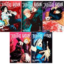 Mangá Jujutsu Kaisen Batalha De Feiticeiros Kit Primeiros Volumes: Zero 01 02 03 e 04 ( LACRADOS)