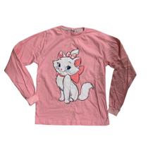 Manga Longa Gatinha Marie Blusa Camiseta Infantil Maj1118