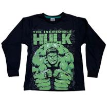 Manga Longa Incrível Hulk Blusa de Frio Meia Estação Camiseta Infantil Maj1050