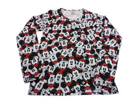 Manga Longa Mickey E Minnie Logo Baby Look Infantil Maj706 RCH