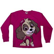 Manga Longa Patrulha Canina Sky Camiseta Blusa Desenho Maj1056