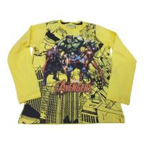 Manga Longa Vingadores Hulk Capitão América Infantil Maj680 RCH Manga Longa Vingadores Hulk Capitão América Infantil Maj680 RCH