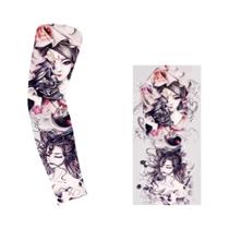 Manga Protetora Solar Unissex Fina Para Tatuagens, Caminhada, Pesca, Festival, Fantasia De Dragão,