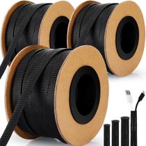 Manga trançada expansível Wire Loom PET de 450 pés Pangda