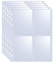 Mangas Binder WITHYU, pacote com 40, 320 bolsos, 6 anéis, A5, ultra-transparentes