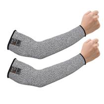 Mangas de braço CAWANFLY, corte de 45 cm, resistente ao calor, par cinza