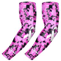 Mangas de braço COOLOMG Pink Breast Cancer Compression S Mangas de braço COOLOMG Pink Breast Cancer Compression S