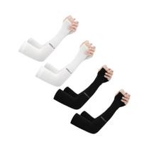 Mangas de Braço de Ciclismo Unissex - Respiráveis, Proteção Solar UV, 4 Pares