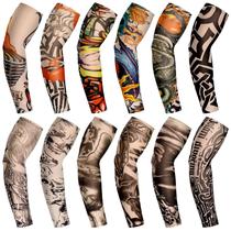 Mangas de braço Geyoga, 12 peças de tatuagem, elástico macio, 39 cm de comprimento