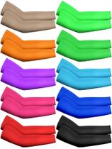 Mangas de braço Geyoga Kids Baseball com proteção UV, 10 pares Mangas de braço Geyoga Kids Baseball com proteção UV, 10 pares