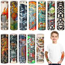 Mangas de braço Hicarer Kids 12 peças de tatuagem com proteção UV 30 cm Mangas de braço Hicarer Kids 12 peças de tatuagem com proteção UV 30 cm