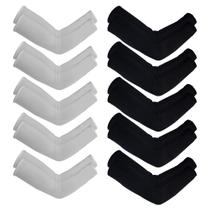 Mangas de braço Tayfremn UV Sun Protection Cooling em preto/branco Mangas de braço Tayfremn UV Sun Protection Cooling em preto/branco