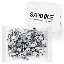 Mangas de cabo de aço Sanuke 200PCS de alumínio 2,5 mm 3/32"