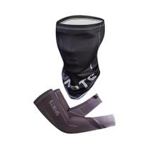 Mangas De Ciclismo De Seda Gelada De Verão Com Proteção UV, Respiráveis, Conjunto De Máscara Bandana