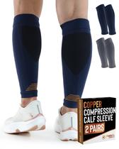 Mangas de compressão para panturrilhas Doctor's Select Copper 20-30 mmHg
