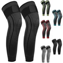 Mangas de compressão Ruilaibao Full Leg Support, pacote com 2, pretas Mangas de compressão Ruilaibao Full Leg Support, pacote com 2, pretas