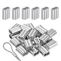 Mangas de crimpagem de alumínio, presilhas de 6 mm, 25 unidades para extremidade de linha de cabo Mangas de crimpagem de alumínio, presilhas de 6 mm, 25 unidades para extremidade de linha de cabo