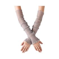 Mangas De Proteção UV Femininas De Verão 50cm Finas E Longas Sem Dedos Respiráveis Moda Protetor