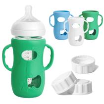 Mangas de silicona para biberón Joxodak 8oz paquete de 3 con tapas Mangas de silicona para biberón Joxodak 8oz paquete de 3 con tapas
