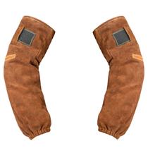 Mangas de soldagem YESWELDER em couro resistente ao calor e ao fogo