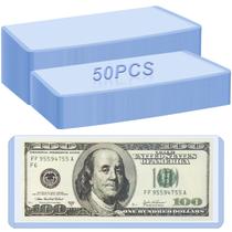 Mangas Dollar Bill SOKOSEY, pacote com 50, 167x70mm, impermeáveis Mangas Dollar Bill SOKOSEY, pacote com 50, 167x70mm, impermeáveis