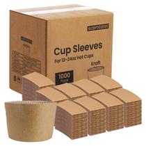 Mangas para xícaras de café FMP Brands Kraft descartáveis 30-710 ml, pacote com 1000