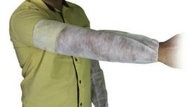 Mangote Descartável Em Tnt Branco Com 50 Unidades Mangote Descartável Em Tnt Branco Com 50 Unidades