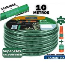 Mangueira 1/2 Flex Verde 10M - 3 Camadas + Engates Rápidos