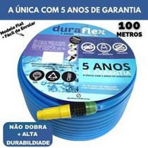 Mangueira 100 Metros Siliconada Azul Chata