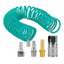 Mangueira 10m Engate Rápido + Conectores Pneumáticos Stels 57005555 + COR:VERDE Mangueira 10m Engate Rápido + Conectores Pneumáticos Stels 57005555 + COR:VERDE
