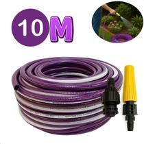 Mangueira 10m Lilas Antitorção P/ Jardim quintal E Uso Doméstico Casa