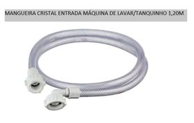 Mangueira 1,20m cristal entrada maquina de lavadora - PLASBOHN Mangueira 1,20m cristal entrada maquina de lavadora - PLASBOHN